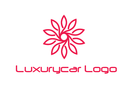 abstract daisy flower logo