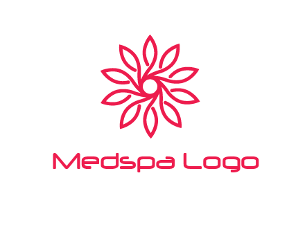 abstract daisy flower logo