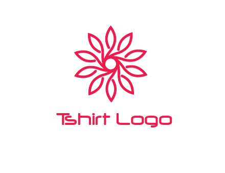 abstract daisy flower logo