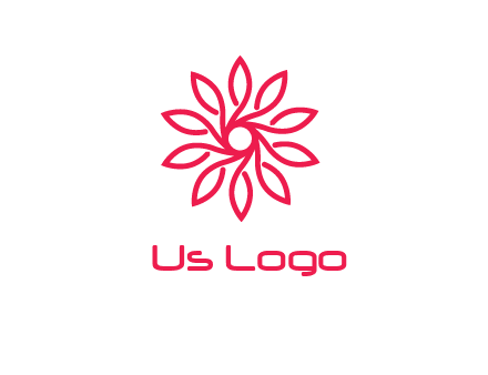 abstract daisy flower logo