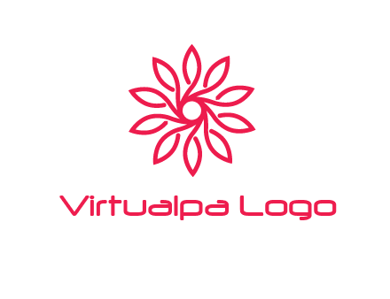 abstract daisy flower logo