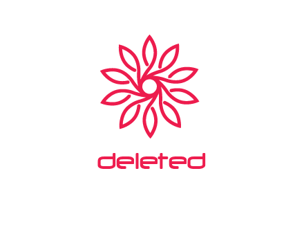 abstract daisy flower logo