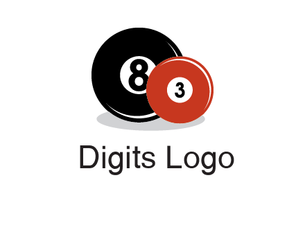 two snooker balls games logo