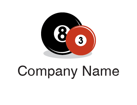 two snooker balls games logo