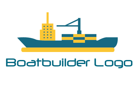 crane and deckhouse on consignment shipping logo icon