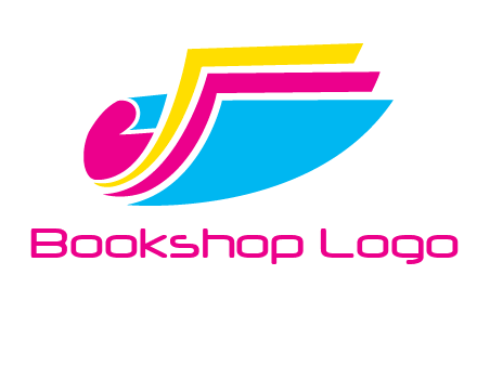 curvy colorful papers printing logo