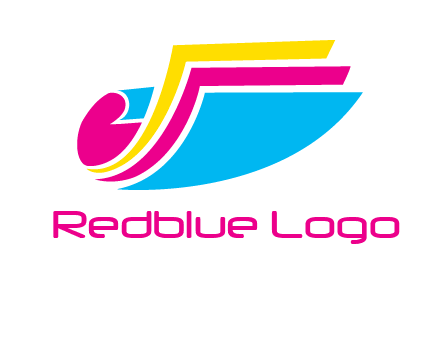 curvy colorful papers printing logo