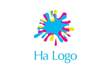 colorful splatter printing icon