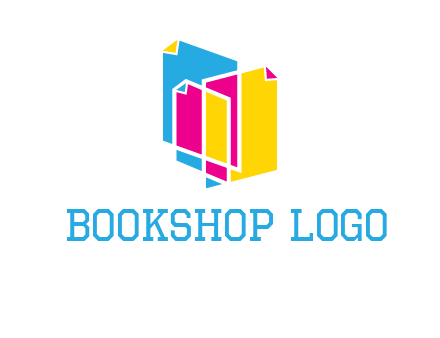 abstract colorful papers printing logo