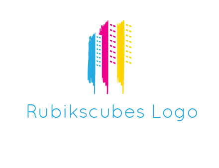 painted colorful buildings logo