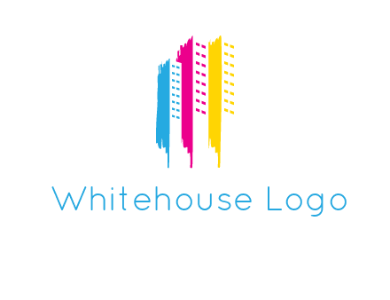 painted colorful buildings logo