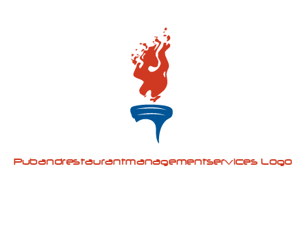 flaming torch sports logo