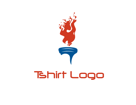 flaming torch sports logo