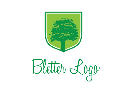 tree in colored shield logo