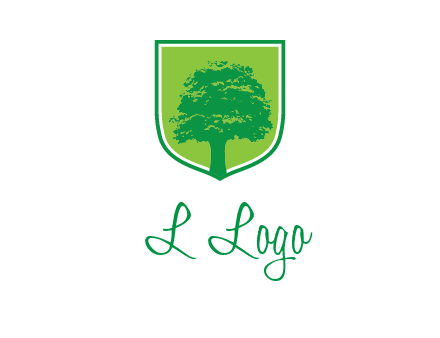 tree in colored shield logo