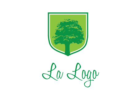 tree in colored shield logo