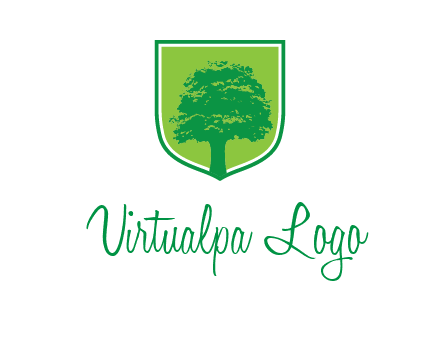 tree in colored shield logo