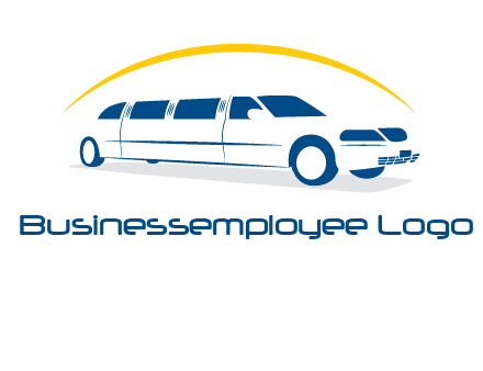 crescent and outline limousine car logo