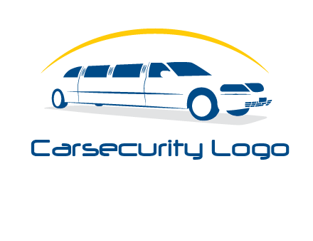 crescent and outline limousine car logo