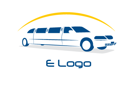 crescent and outline limousine car logo