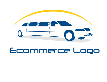 crescent and outline limousine car logo