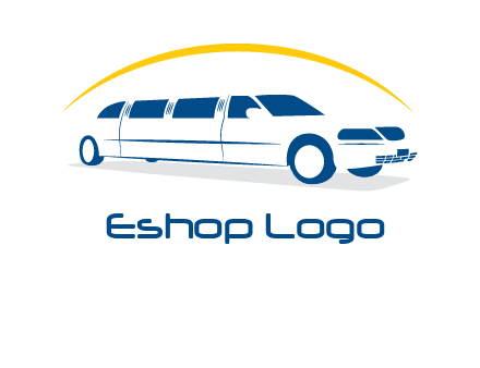 crescent and outline limousine car logo