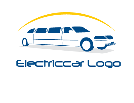 crescent and outline limousine car logo