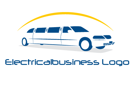 crescent and outline limousine car logo