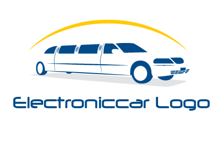 crescent and outline limousine car logo