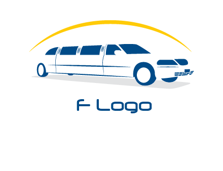 crescent and outline limousine car logo