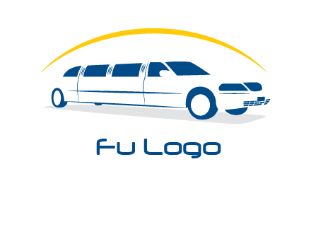 crescent and outline limousine car logo