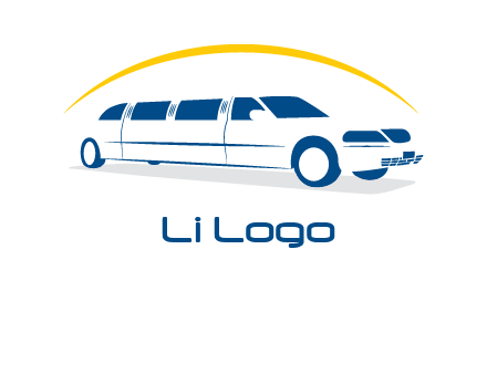 crescent and outline limousine car logo