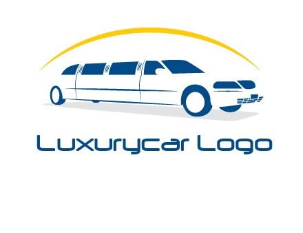 crescent and outline limousine car logo