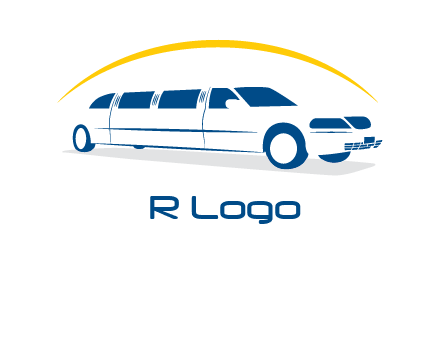 crescent and outline limousine car logo