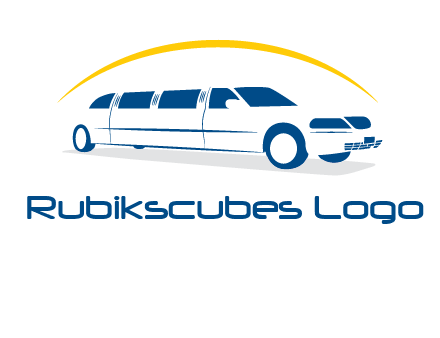 crescent and outline limousine car logo