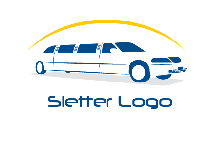 crescent and outline limousine car logo