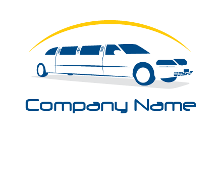 crescent and outline limousine car logo