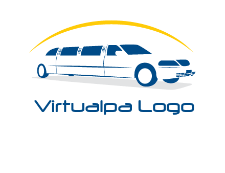 crescent and outline limousine car logo