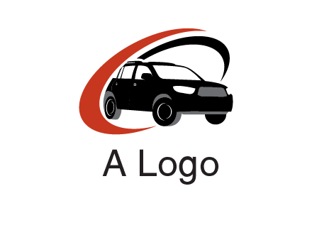 swoosh around SUV truck logo