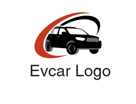 swoosh around SUV truck logo