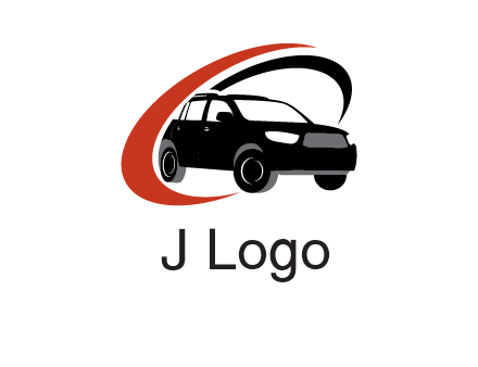 swoosh around SUV truck logo