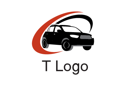 swoosh around SUV truck logo