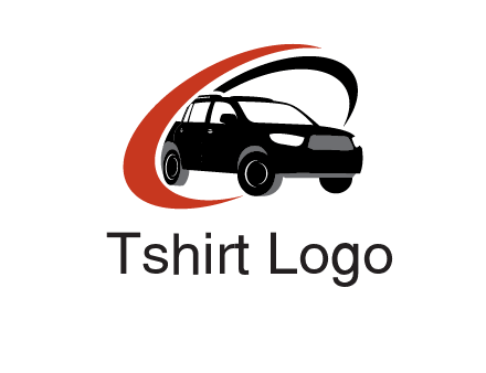 swoosh around SUV truck logo