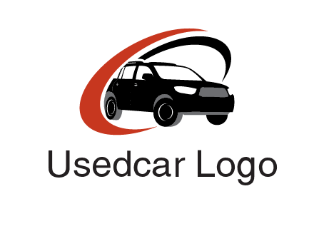 swoosh around SUV truck logo