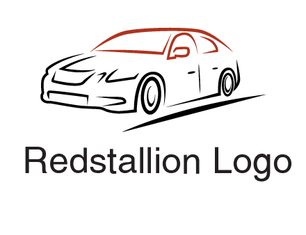 outline of sedan car logo