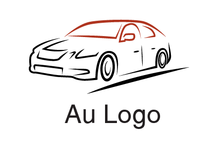 outline of sedan car logo