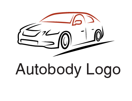 outline of sedan car logo