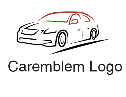 outline of sedan car logo