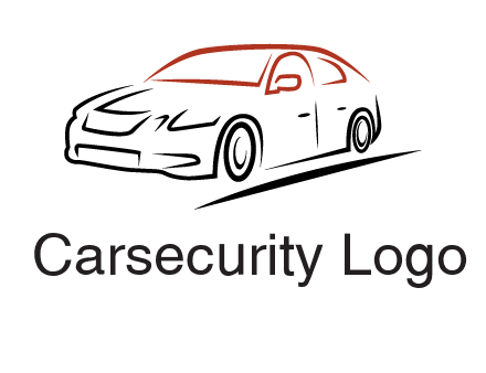 outline of sedan car logo