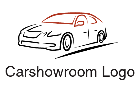 outline of sedan car logo